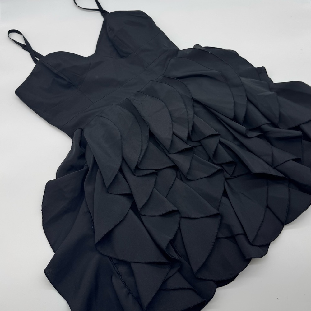 black cocktail mini dress